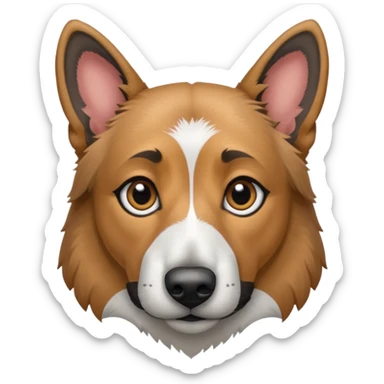 chien croisé malinois berger australien (ressemble + au malinois, yeux gris et poils mi long et gris sticker