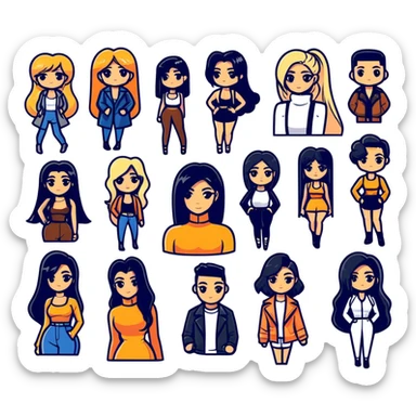Leila Hormozi, Alex Hormozi, Josh King Madrid JetSet, Tefi Valenzuela, Ana Cheri, Valeria Orsini, Timiree, Kim Kardashian , Kylie Jenner, Narmin Assira, Jamie Maelani, Ashley Flores, Dan Fleyshman, DanielG, Shelby Sapp sticker