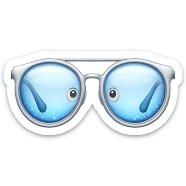 pair of glasses with sparkle sticker