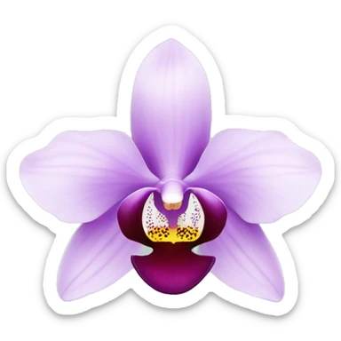orchid flower sticker