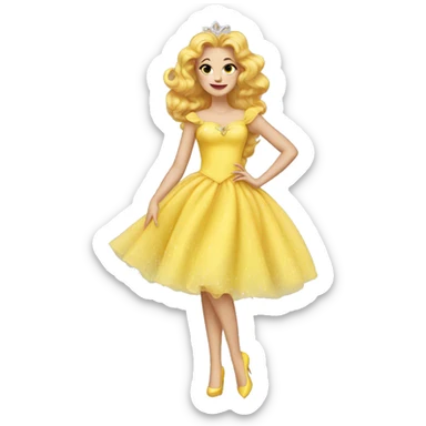 Glinda Yellow dress sticker