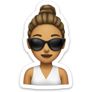 woman emoji with sunglasses sticker