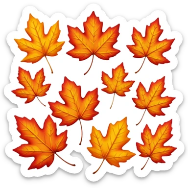 autumn leaves sticker