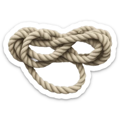 A looped rope with one end knotted in a way that tightens when pulled sticker