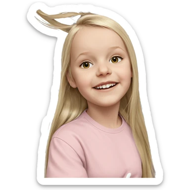 blonde girl with long hair sticker
