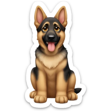 German shepherd puppy sticker