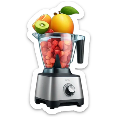Fruit in a blender sticker