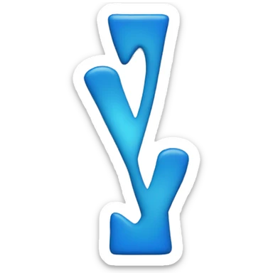 Blue heart with the letter V sticker