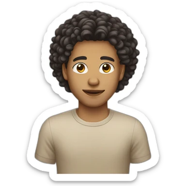 a lightskin guy with good hair sticker