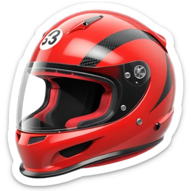 Formula racer helmet sticker