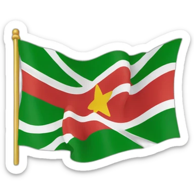 flag or suriname sticker