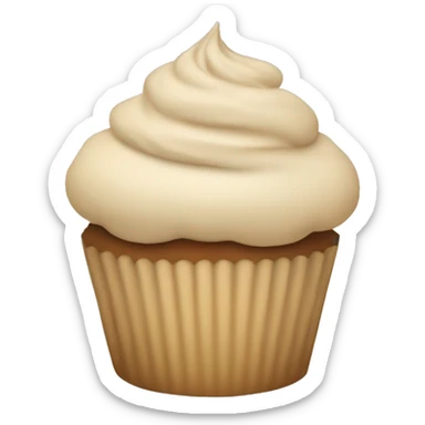 beige cupcake sticker