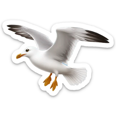 Seagull flying sticker