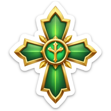 Priest emblem with a touch of green sticker