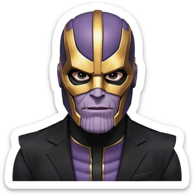 Thanos as Squid Game Front Man with black mask sticker