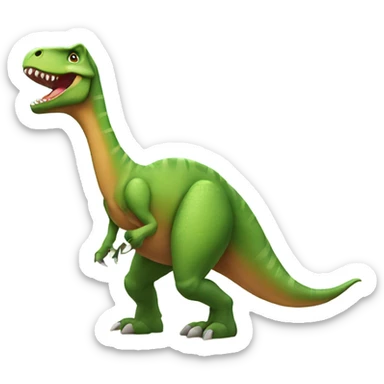 dinosaur with flip flops sticker