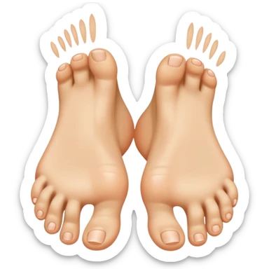 foot with all toes down exept middle sticker