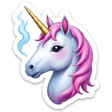 unicornio fumando sticker