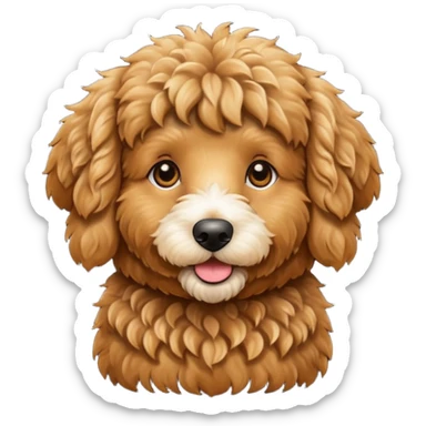 Dark brown golden doodle sticker