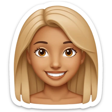 Une fille au visage moqueur  sticker