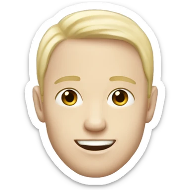 successful pale skinned man work sticker