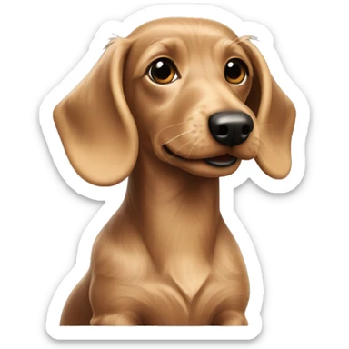 dachshund wire haired color cream sticker