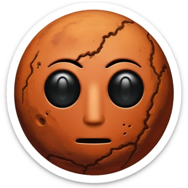 Mars with no face  sticker