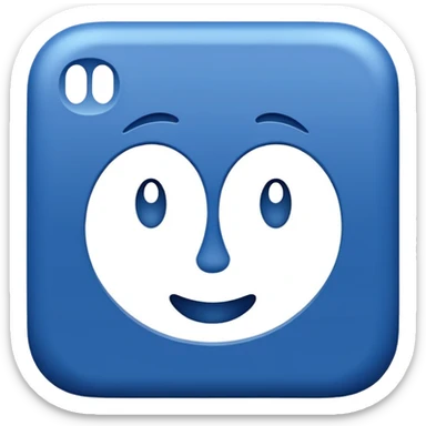 Ein blaer quadrat komplett blau!# sticker