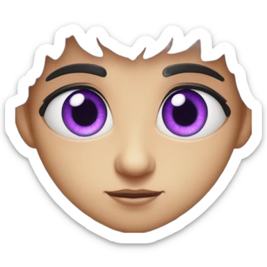 majestic godly violet iris eyeball serious intense symmetrical knowledgable sticker