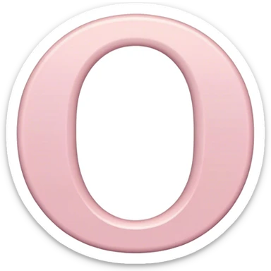 Letter “O” in pink color sticker