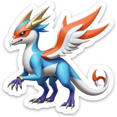 Meloetta-Latias-Nargacuga-Latios-Wargreymon-Protogen-Pokémon-Digimon-Fakémon-fusion-hybrid-creature sticker
