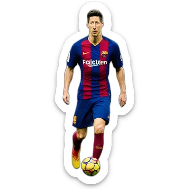 Lewandowski foot Barcelona sticker