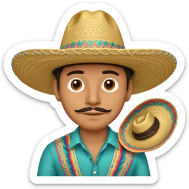Tejana sombrero hombre sticker