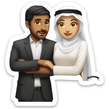 A cheating boyfriend with Emirati sticker