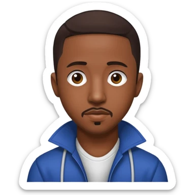 Marques Houston with dark brown hair sticker