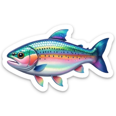 Rainbow trout fish sticker