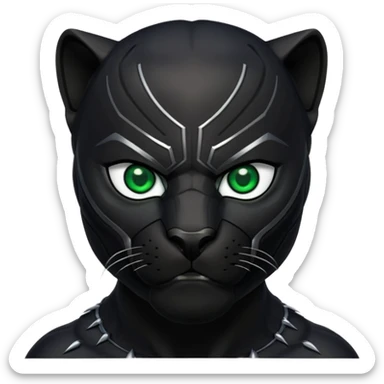  black panther green eye sticker