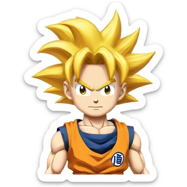 Son goku in super saiyan 3 sticker