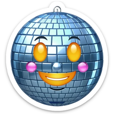 Laughing disco ball sticker