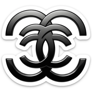 Chanel symbol black sticker