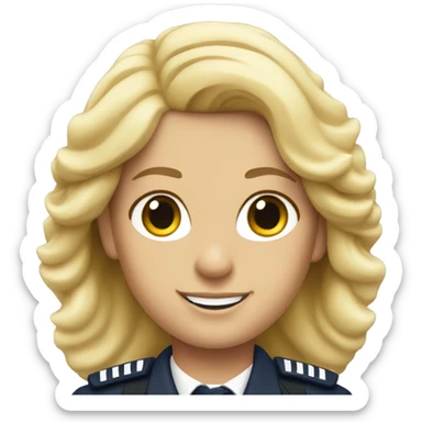 lufthansa and pilot and blonde hair sticker
