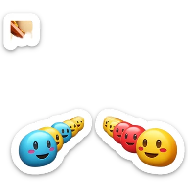 Warehouse interior designed in emoji style, 3D emoji aesthetic, bright colors, soft rounded shapes, simplified details, glossy plastic texture, clean environment, playful lighting, high resolution, sharp focus, vibrant, cartoon-like but rendered in 4K, studio quality. sticker