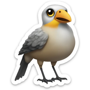 bird with @reached in the beak sticker