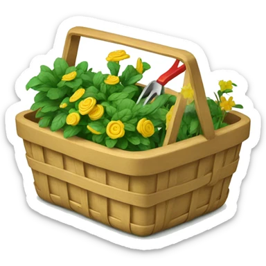 gardening basket sticker