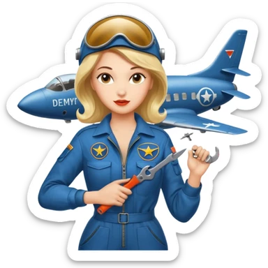 a retro military pinup fuselage decoration for the motto " not my choice, simply my destiny " sticker