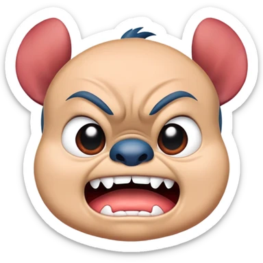 Lilo and stitch angry sticker