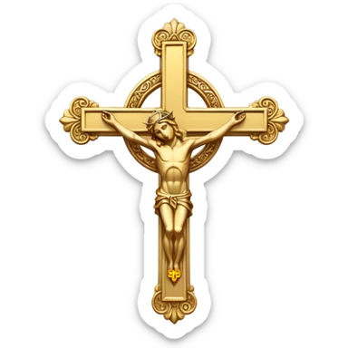 Crucifix logo with the letters se over it sticker