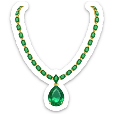 emerald necklace sticker