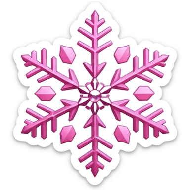 Pink snowflake  sticker