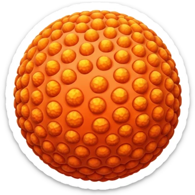 coral sphere, only sphere. sticker